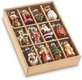 RAZ Imports Vintage Traditional Christmas Ornaments, 2-inch Height, Glass, Set of 12, Christmas, Home Decor