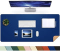 AFIING Cork Desk Mat, Sapphire Blue, 35.4" x 17"