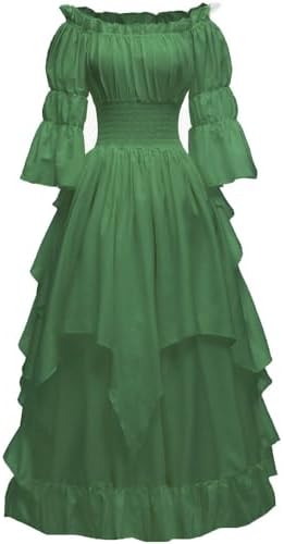 Women's Gothic Witch Dress Medieval Renaissance Costume Victorian Dress