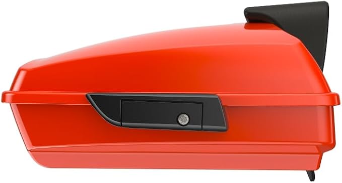 Advanblack Road Glide Tour Trunk Pack Blood Orange Razor Tour Trunk Pack Backrest Pad for '97-'26 Harley Touring Road King Street Glide Electra Glide CVO models