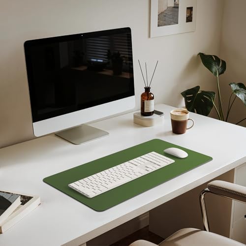 Jotsome Leather Desk Pad Mat, 24" x 14", Forest Green
