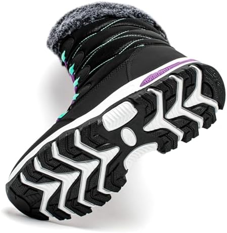 HOBIBEAR Women's Waterproof Winter Snow Boots Lightweight Warm Faux Fur Lined Mid-Calf Booties