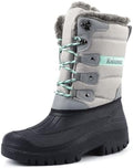 Knixmax Women's Waterproof Mid-Calf Winter Snow Boots US 6-11