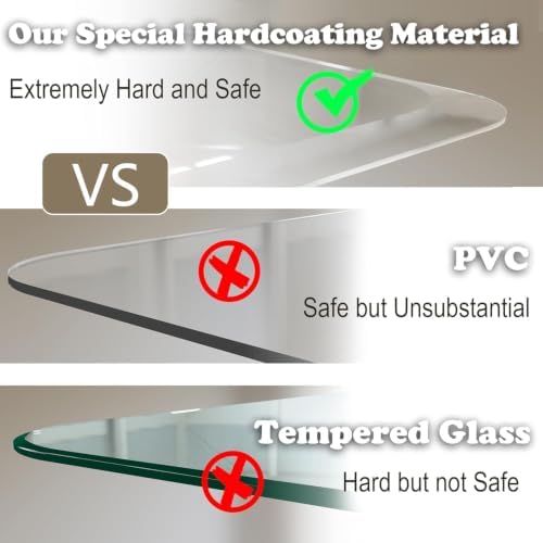 MESAILUP Beveled Edge Office Chair Mat for Carpet or Hardwood Floor 36" x 46" Clear Chair Mats for a Smooth Glide and Easy Roll On/Off, Heavy Duty and Non-Slip Pad Floor Ultimate Desk Chair Mat