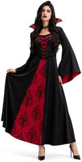 Vampire Costume for Women, Long Gothic Halloween Dress