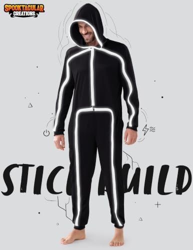 Spooktacular Creations Halloween Costume Adult Glow in the Dark Costume Men