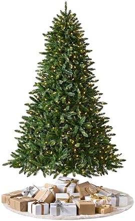 Balsam Hill Classic Evergreen Spruce - Traditional Artificial Christmas Tree with Classic Needle Foliage with LED Clear Lights & Easy Plug Technology, 6.5'