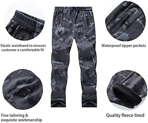 WULFUL Kids Waterproof Snow Ski Pants Boys Girls Outdoor Winter Fleece Hiking Insulated Snowboard Pants