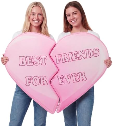 Liitrsh 2 Pcs BFF Candy Heart Costume Adult Best Friends Halloween