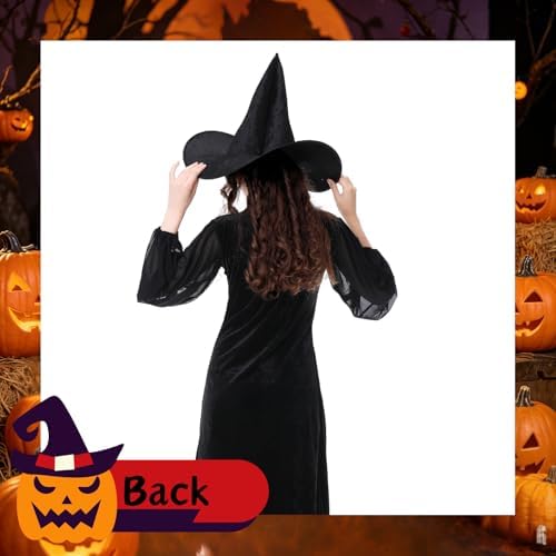 Colorful House Women Wicked Witch Costume Dress with Hat for Halloween