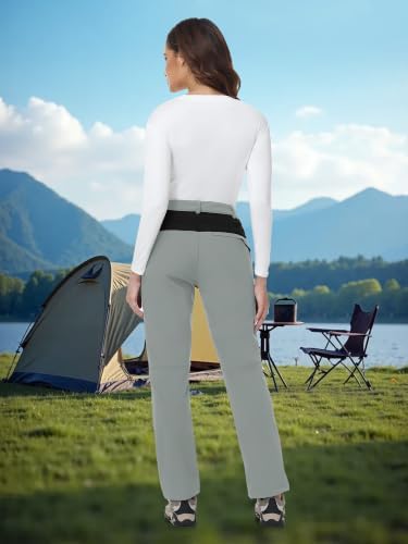 YSENTO Women's Hiking Pants Fleece Lined Winter Waterproof Insulated Snow Ski Work