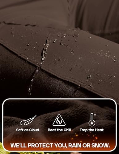 Fleece Lined Leggings Women Waterproof Hiking Pants Thermal Warm