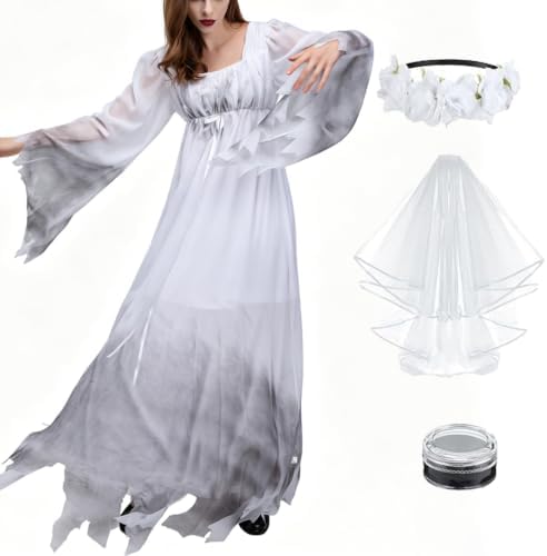 Women Dead Bride Halloween Costume for Adult Horror Themed Cosplay