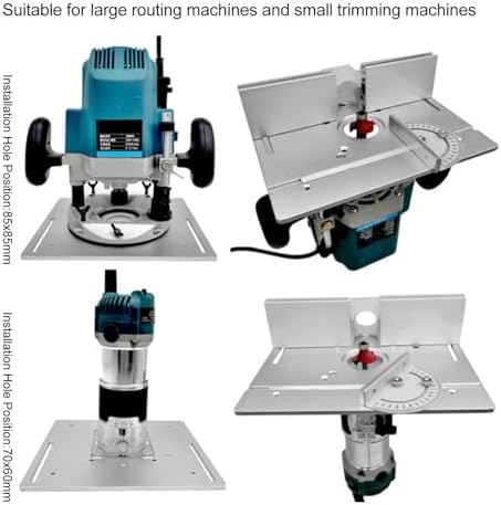 Router Table Insert Plate, Aluminum Alloy 2 in 1 Woodworking Bench Flip Board for Electric Routing Trimming Machine