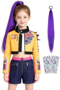 Girls Pop Star Heroine Costume Kids Halloween Fantasy Stage Cosplay