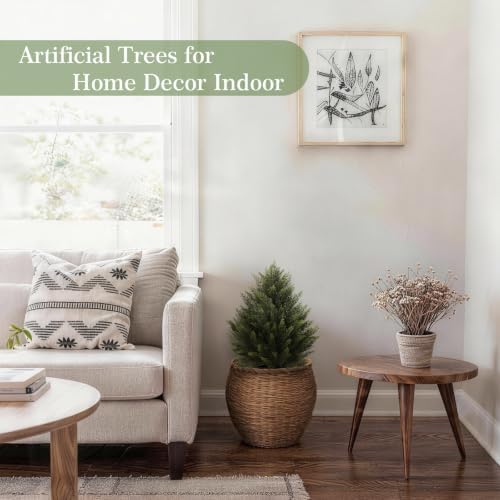 Vitalismo 2FT Artificial Cedar Trees Set of 2 for Outdoor Front Porch