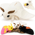 MorisMos Plush Moth Stuffed Animal with 3 Moth Babies