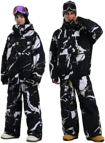 GSOU SNOW Mens Snow Ski Pants Baggy Womens Snowboard Pants Waterproof