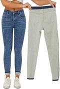 Yehopere Women's Winter Fleece Lined Jeans Slim Fit Warm Skinny High Waist Denim Jean