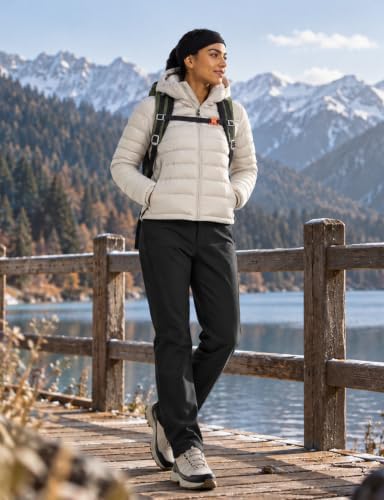 baleaf Women’s Winter Softshell Pants Fleece Lined Snow Pants