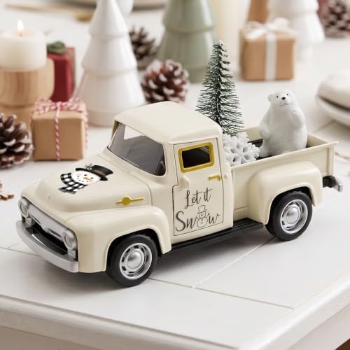 Christmas Truck Decor, Snowman Winter Tabletop Farmhouse Decorations