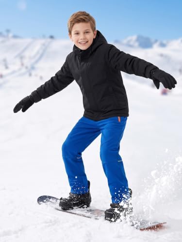 Kids Snow Pants Boys Ski Pants Fleece Lined Waterproof Trousers