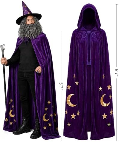Wizard Costume Men, Halloween Costume Accessories Set, One Size Fits All