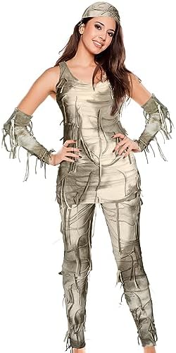 Toulite 5 Pcs Halloween Women Mummy Costume Cosplay Party