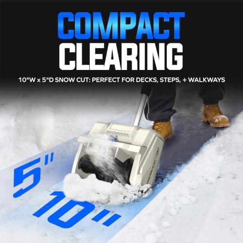 Snow Joe 20V Cordless Electric Snow Shovel, 10 Inch Wide, With 2 Batteries