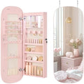 SONGMICS Jewelry Organizer, LED Jewelry Cabinet, Wall/Door Mounted