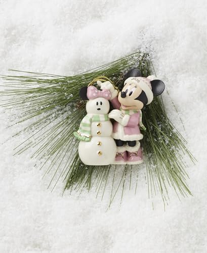 Lenox 2026 Minnie Mouses Matching Snowman Ornament