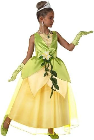 Spooktacular Creations Halloween Girls Frog Princess Dress, Green Fairy Costume for Kids, Fancy Dress for Birthday, Cosplay