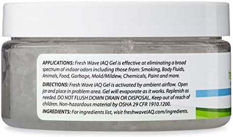 Fresh Wave IAQ Commercial Odor Eliminating Gel, 8 Fl. Oz. | Pack of 3 | Odor Absorbers for Home | Safer Odor Relief | Natural Plant-Based Odor Eliminator | Replace Every 15-60 Days