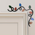 Christmas Door Topper Holiday Home Decor Funny Snowman Santa Claus Top Door Frame Corner Sign Decorations, Windows Walls DIY Craft for Party Ornament (Christmas Lights)