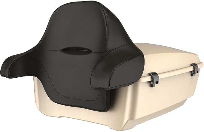 Advanblack Road Glide Tour Trunk Pack Sand Camo Denim King Tour Trunk Pack Luggage +Wrap-Around Backrest Pad for '97-'25 Harley Touring Road King Street Glide Electra Glide CVO Models