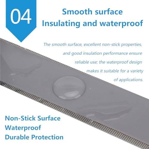 PTFE Heat Resistant Tape Thin Film High-Temperature Adhesive Teflon Fabric Tape Suitable for Sealing Machines, Thickness 0.25Mm,Width:150mm