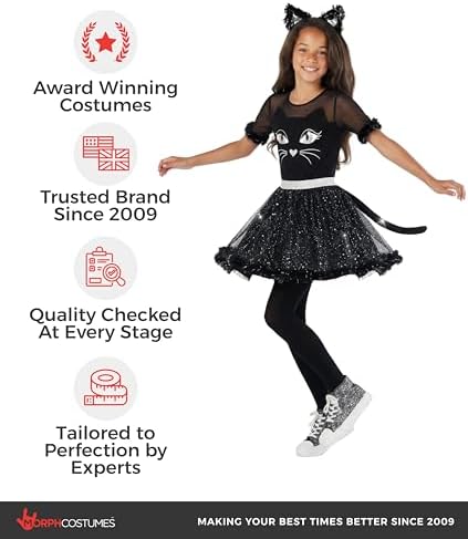 Morph, Black Cat Costume Girls, Cat Costume, Halloween Costumes for Kids