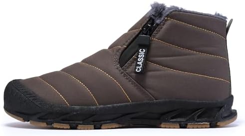 Jakcuz Women Snow Boots Water-resistant Side Zipper