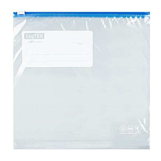 Restaurantware Bag Tek 1 Gallon Freezer Slider Bags 1000 Disposable Zipper Pouch Bags - Slide Zipper Expandable Bottom Clear Plastic Freezer Bags With Write-On-Label For Food Storage