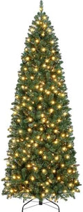 Yaheetech 7.5ft Pre-lit Pencil Artificial Christmas Tree, Green