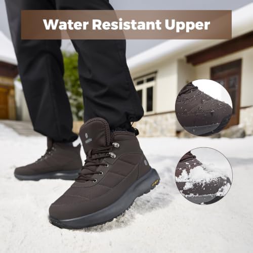 FitVille Men's Wide Winter Boots Non-Slip Insulated Snow Boots