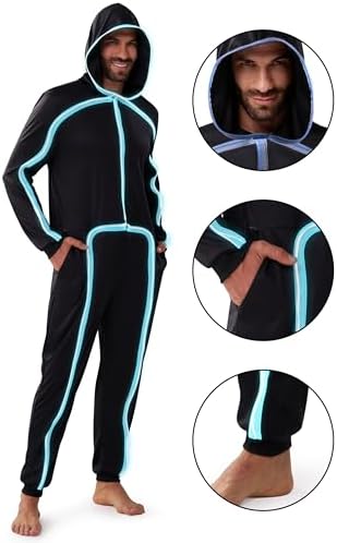 Spooktacular Creations Halloween Costume Adult Glow in the Dark Costume Men