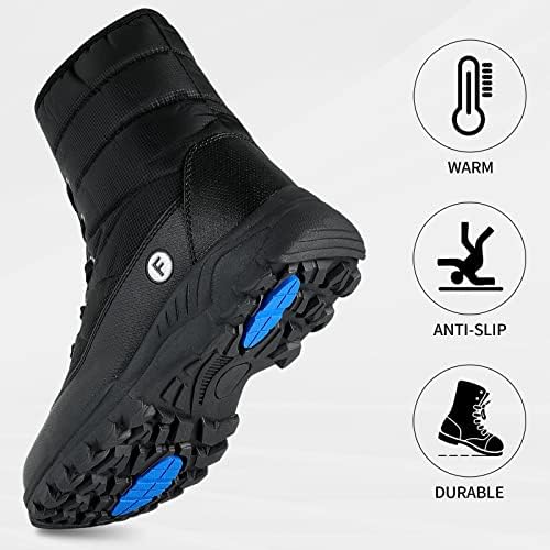 Men's Warm Winter Snow Boots Unisex Shoes Outdoor Anti-Slip Lightweight Cold Weather Boots