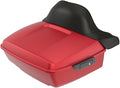 Advanblack Road Glide Tour Trunk Pack Wicked Red Denim King Tour Trunk Pack Luggage +Wrap-Around Backrest Pad for '97-'25 Harley Touring Road King Street Glide Electra Glide CVO models