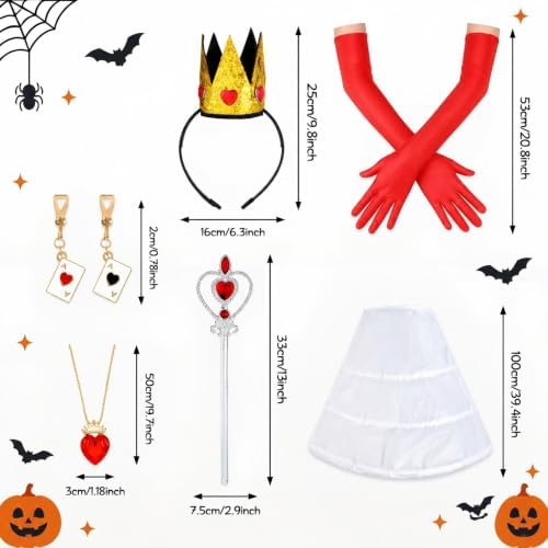 Tellingyou 8 Pcs Halloween Queen Costume Set