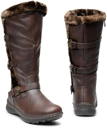 DREAM PAIRS Women's Knee High Boots Winter Warm Boots