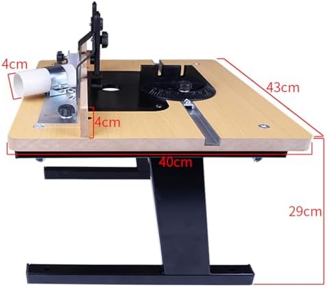 Benchtop Router Table with Adjustable Fence & Stable Support Stand, Multifunctional Woodworking Router Workbench, Built-in Dust Collection Port, Precise Cutting & Trimming for DIY Wood Craft Projects
