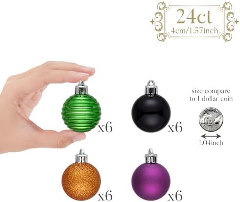 Valery Madelyn 24ct Halloween Ornaments Tree Decorations Indoor 1.6 Inch