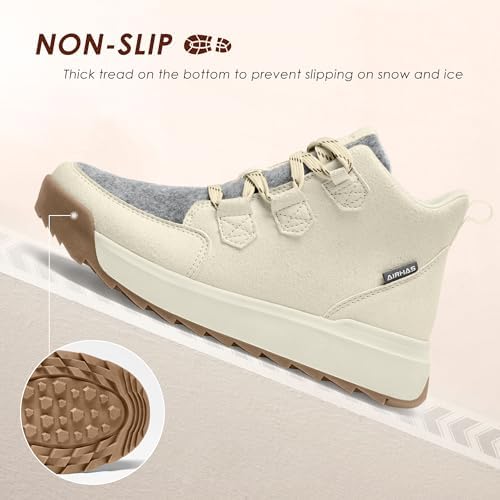 AIRHAS Women's Winter Warm Snow Boots for Women Comfortable Water-Resistant Womens Ankle Boots Fashion Booties