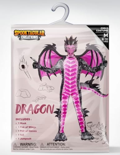 Spooktacular Creations Halloween Kid Dragon Costume, Boys Dragon Wings, Tail and Mask Set for Halloween Dress Up